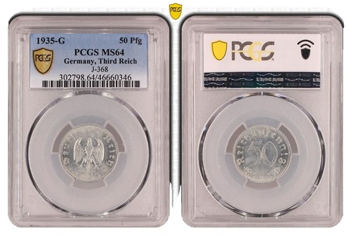 1935 Germany 2nd President Paul von Hindenburg Silver German 5