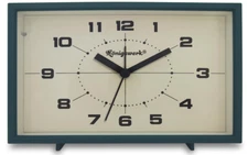 Analog Alarm Clock, 6 inch Silent Non Ticking Small Clock with Night Light