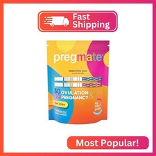 Pregmate 50 Ovulation and 20 Pregnancy Test Strips Predictor Kit