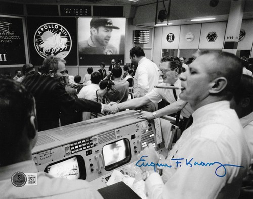 Eugene Kranz Signed 8x10 Photo Autographed BAS NASA Apollo Flight Director 62