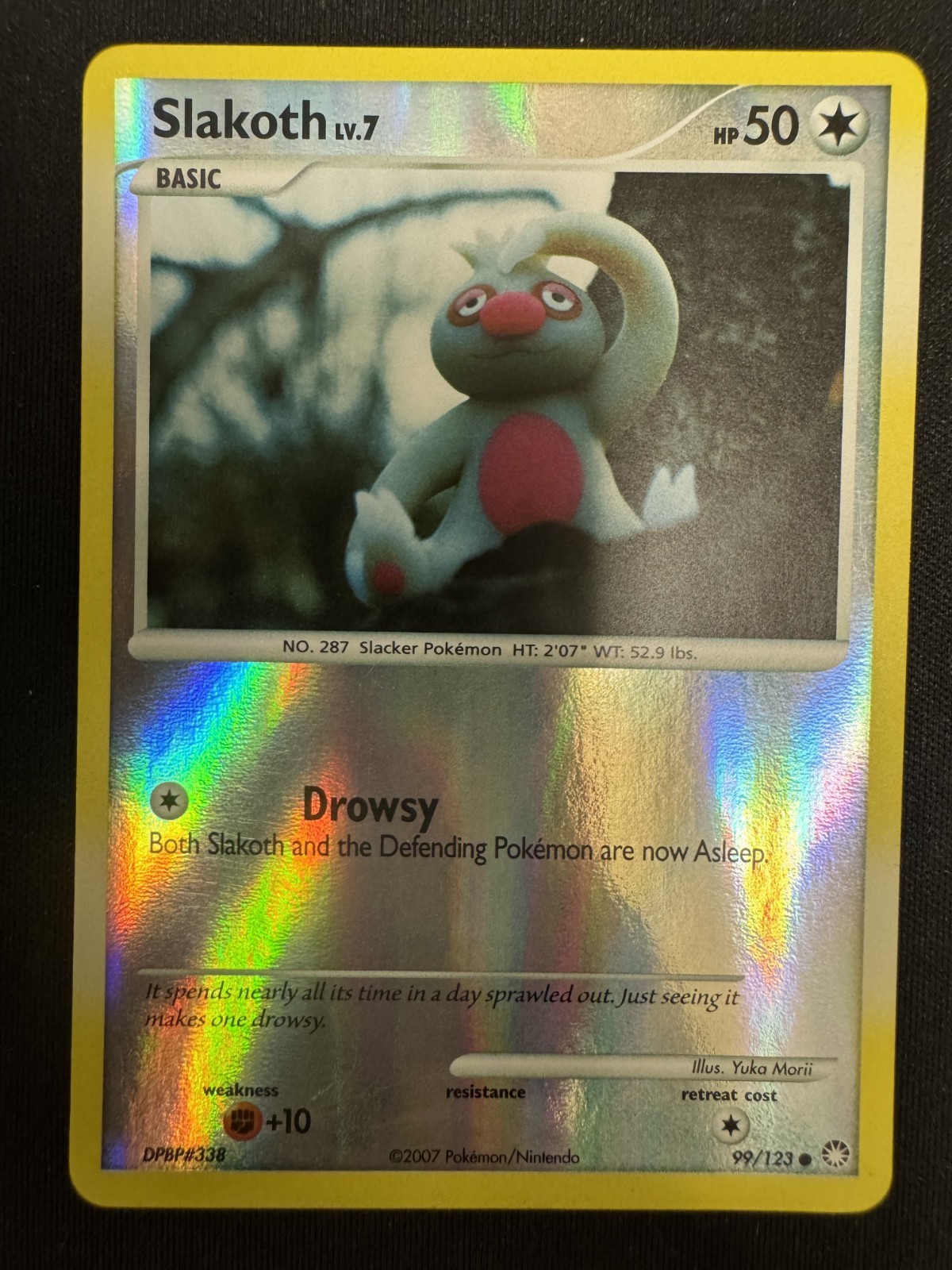 POKEMON SLAKOTH MYSTERIOUS TREASURES HOLO CARD