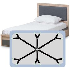 6 Sides Adjustable Crisscross Bed Fitted Sheet Strap Suspenders Gripper Fastener