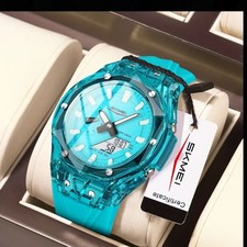 Unisex Dual-Display Digital Watch   Water-Resistant Silicone Strap