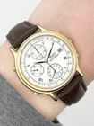 Vintage Seiko Alarm Chronograph 7T32-6A50 Gold Tone Quartz Mens Watch
