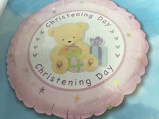 CHRISTENING DAY 18" FOIL BALLOON PINK 16033 B25