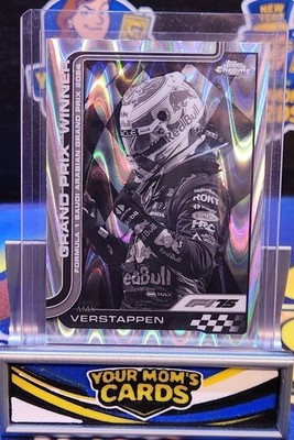 2025 Topps Chrome Formula 1 F1 Max Verstappen GP Winner Saudi #94 B&W Raywave