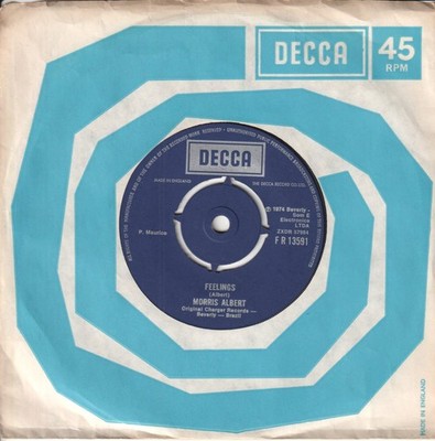 Morris Albert Feelings 7'' Vinyl UK Decca 1974 4 Prong Label Design In Company