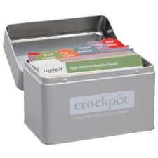 Crockpot Recipe Card Collection Tin