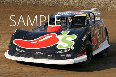 CARSON HOCEVAR #77 CHILI'S LATE MODEL RACING ON TRACK 13X19 GLOSSY POSTER