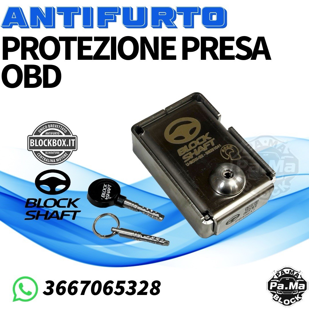 Antifurto Protezione Presa Diagnosi Blind OBD Key Plus Block Box - Block Shaft