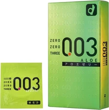 OKAMOTO 003 ZERO ZERO THREE Aloe scent Condoms Ultra Thin 10pc - Ship from CA