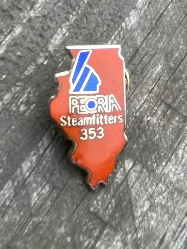 UA Steamfitters Plumbers HVAC Union Local 353 Pin Vintage Trade