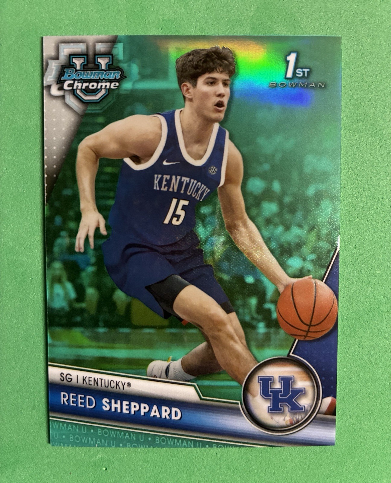 2023-24 Bowman U Chrome Reed Sheppard #45 Aqua Wave 270/299 Free Ship/Toploader