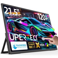Portable Monitor 21.5 120Hz Touchscreen HDMI USB C UPERFECT w Stand VESA Large