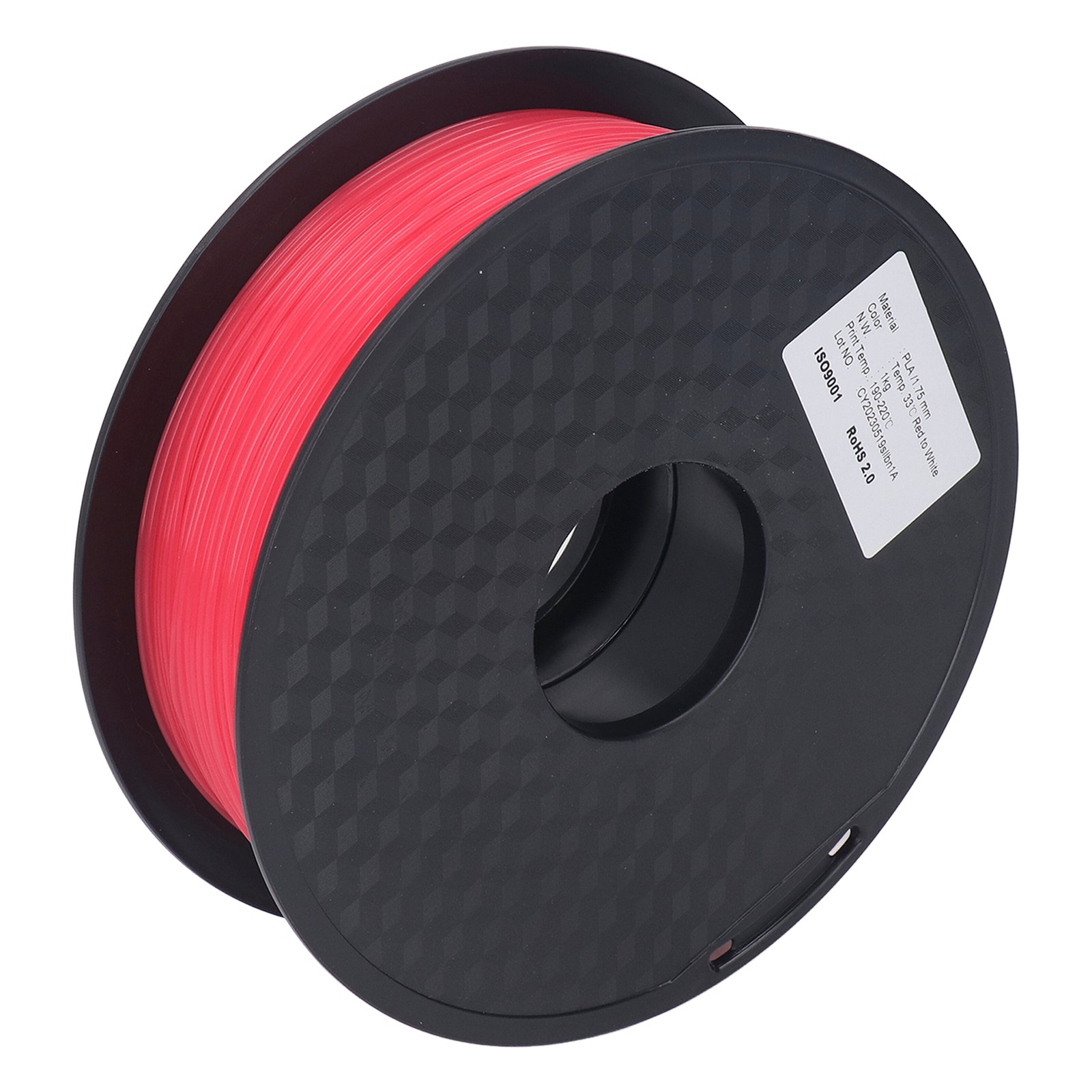 1.75mm PLA Filament Red To White Color Changing Filament 3D Printing Consumable