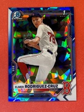 ELMER RODRIGUEZ-CRUZ 2021 Bowman Draft Sapphire 1st Boston Red Sox #BDC-37