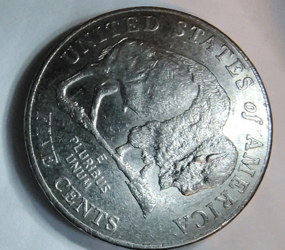 2005 P Buffalo Nickel Detached Leg Multi Eye Extra Letters Grease Strike Through - Image 4 of 4