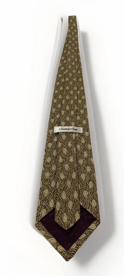 Men's Vintage Claiborne Silk NECKTIE Tie MADE IN USA Imported Silk Classy - Image 4 of 4