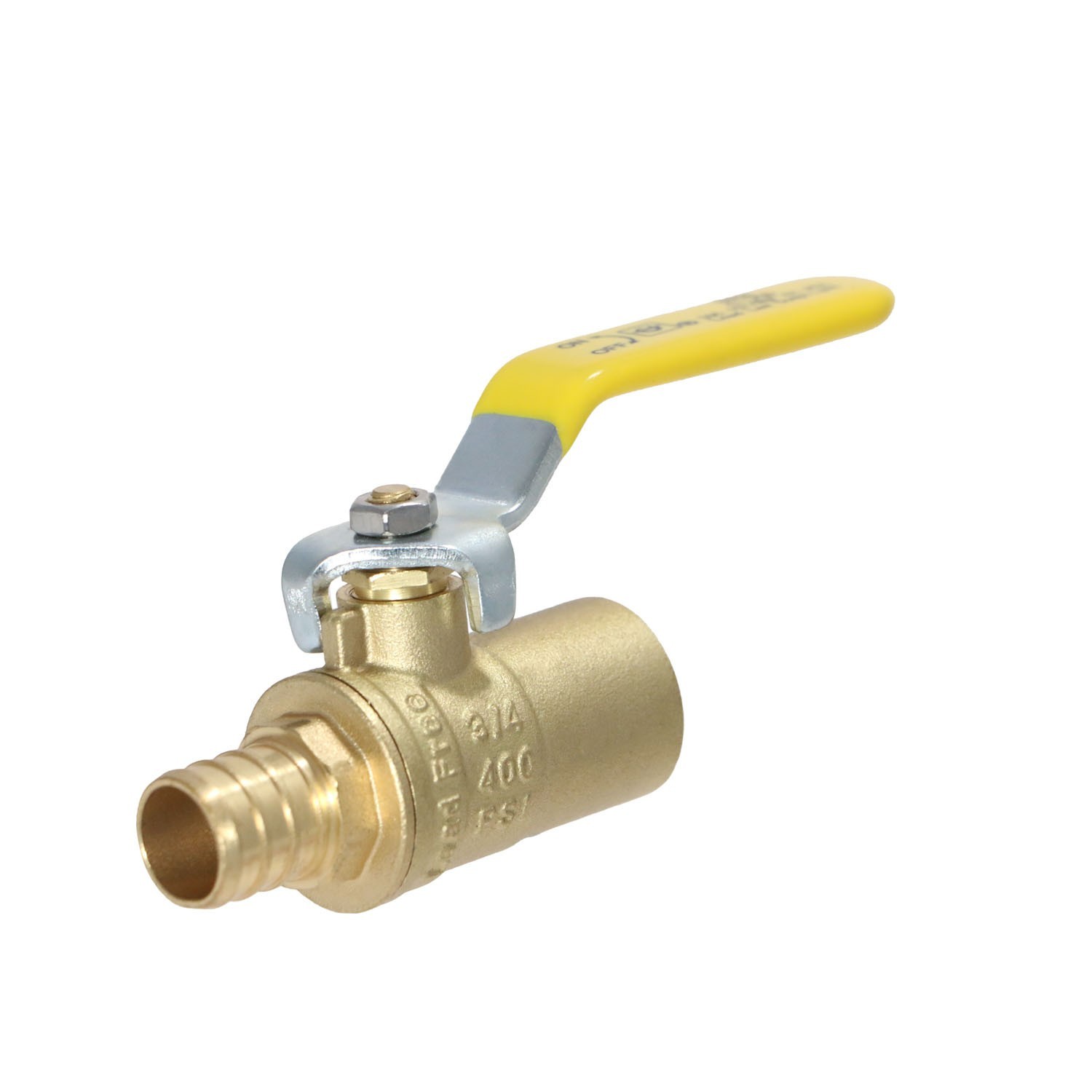 1 Pack XFITTING 3/4" PEX-B Sweat Ball Valve, Lead Free Brass, Full Port