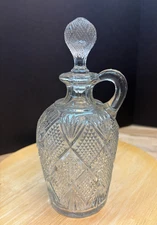 EAPG Model Flint Glass Company Peerless 9" Decanter 1896 W Original Stopper UV