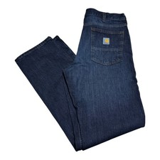 NWT Carhartt 105119-H44 Relaxed Fit Dark Wash Jeans Men's 34x36 5 Pocket