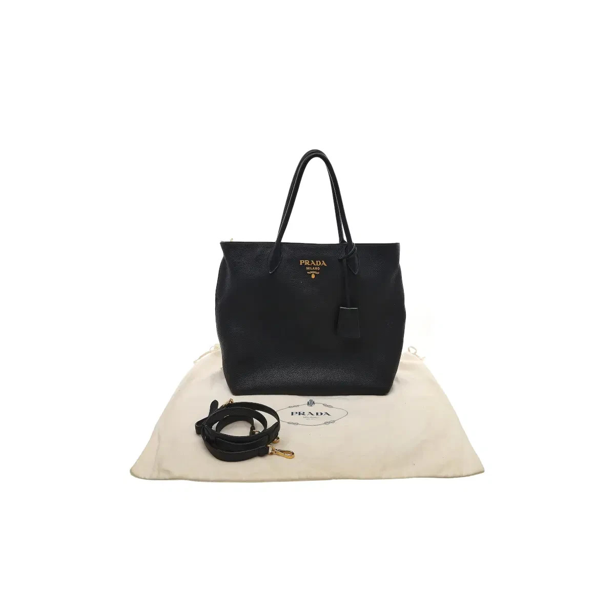 Prada Vitello Daino 1BG006 Tote Shoulder Bag thumbnail 12