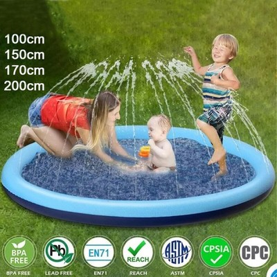 Kinder Sprinkler Matte Hund Splash Pad Wasserspielmatte Planschbecken 100-200cm