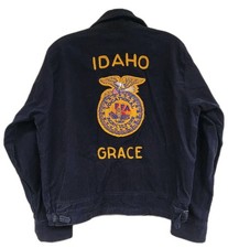 VINTAGE FFA JACKET 60s 70s CORDUROY CHAIN STITCH FUTURE FARMERS UNISEX SMALL