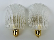 2 Lampade Da Parete In Vetro Di Murano A Conchiglia Applique Design MuranoDue