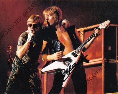 ACCEPT 8x10 Photo UDO DIRKSCHNEIDER WOLF HOFFMANN Balls to Wall Autograph SIGNED