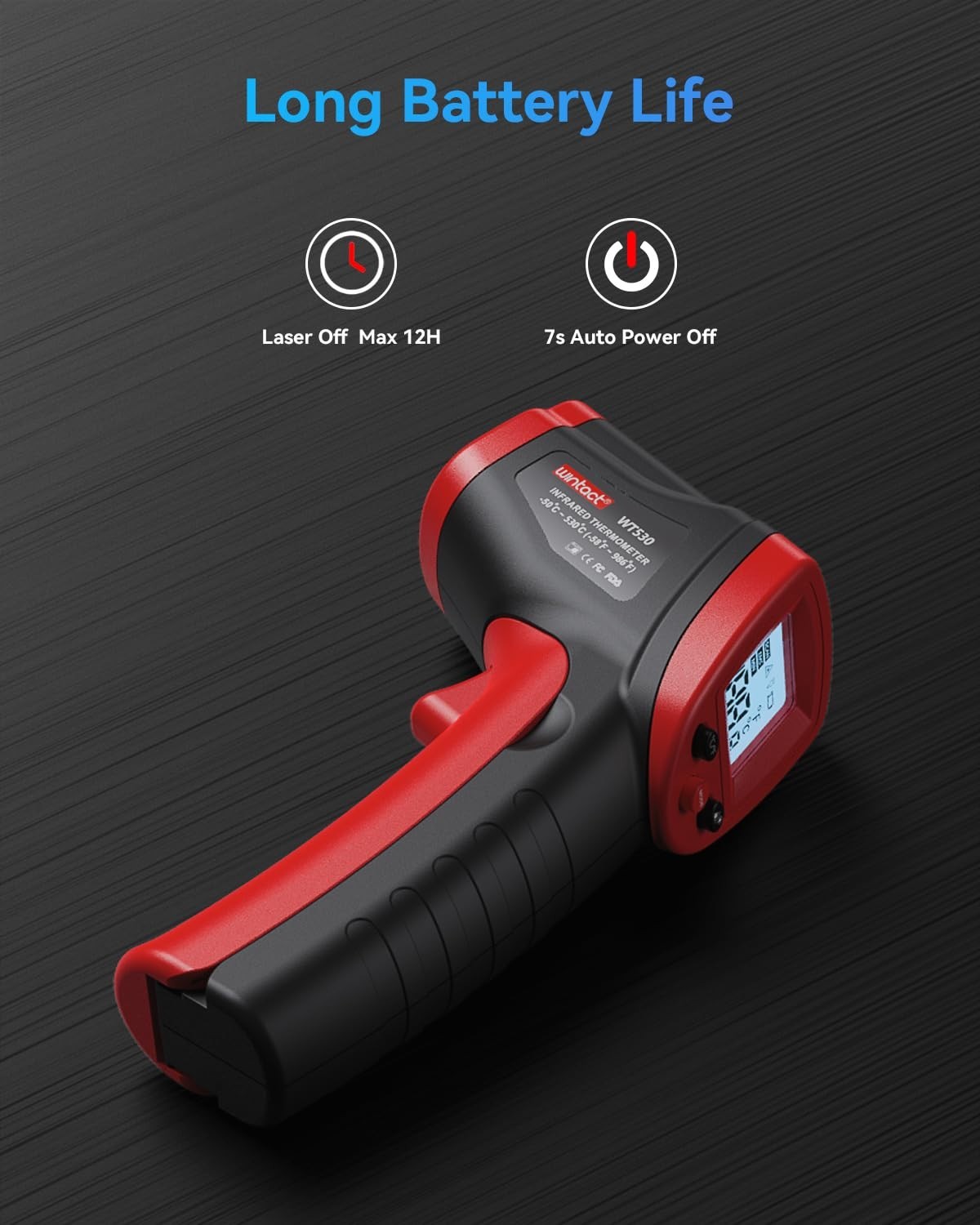 Infrared Thermometer Gun Laser Temp Meter Non-Contact Kitchen BBQ Grill Hot S...