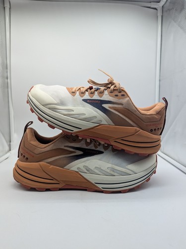 Brooks Cascadia 16 Herren Trailschuhe Größe 11,5 orange - Ish - braun weiß