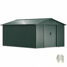 NEW Metal Garden Shed 6 X 4, 8 X 6, 8 X 10ft Garden Storage Shed with Slide Door