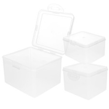  3 Pcs Stationery Storage Box Boxes for Scrapbook Paper Containers