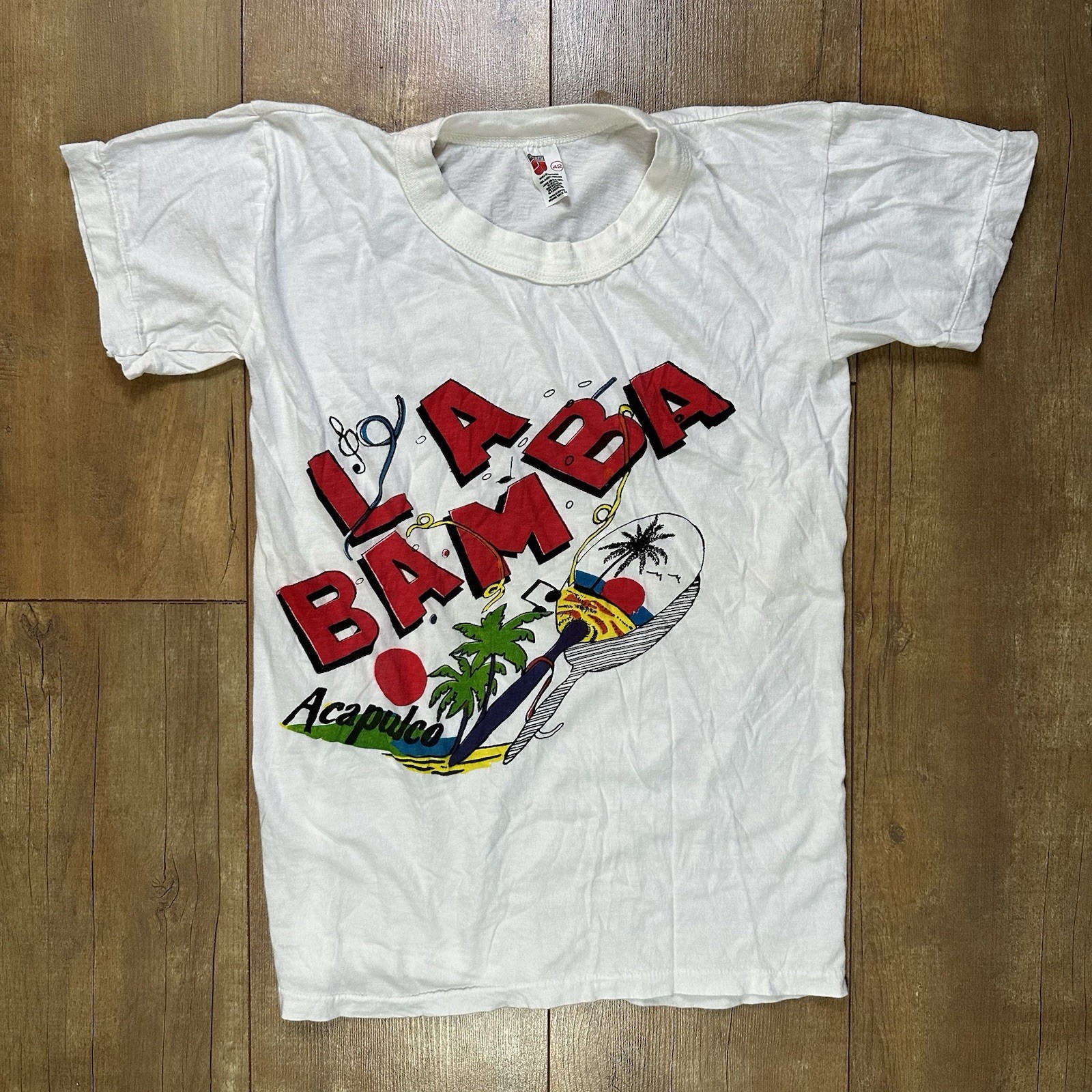 Camisa Vintage Años 70 80 Acapulco México La Bamba Talla L