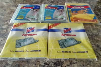 Vileda and Twister Brand Microfiber Mop Refill Cloths 5 Packages Brand New