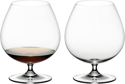 Riedel 6416/18 Set of 2 Machine Made Vinum Cognac, Brandy Glass, 8 Ounces, Clear