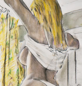 Arthur Valentine Drawing Limited Edition Print Nude Figurative English Art A3