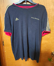 Vintage Adidas Germany DFB 3-Star Training T-Shirt Black Gold Mens XL
