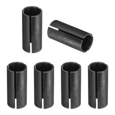 6pcs 12.7mm (1/2") to 10mm (25/64") Carbon Steel Router Collet Adapter, Black