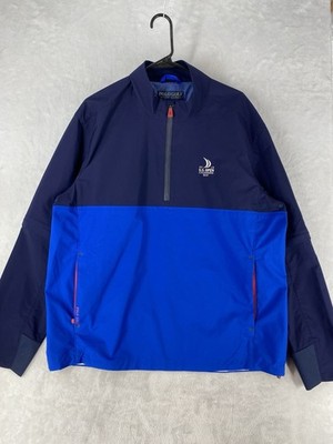 Polo Ralph Lauren Jacket Men's Large Blue Golf Convertible Anorak 1/4 US OPEN