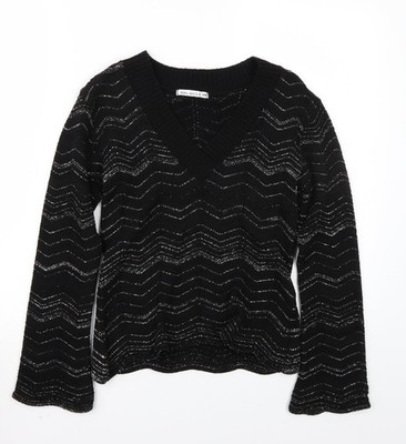 Schwarzer Pullover Pulli Damen UK Größe M auswählen