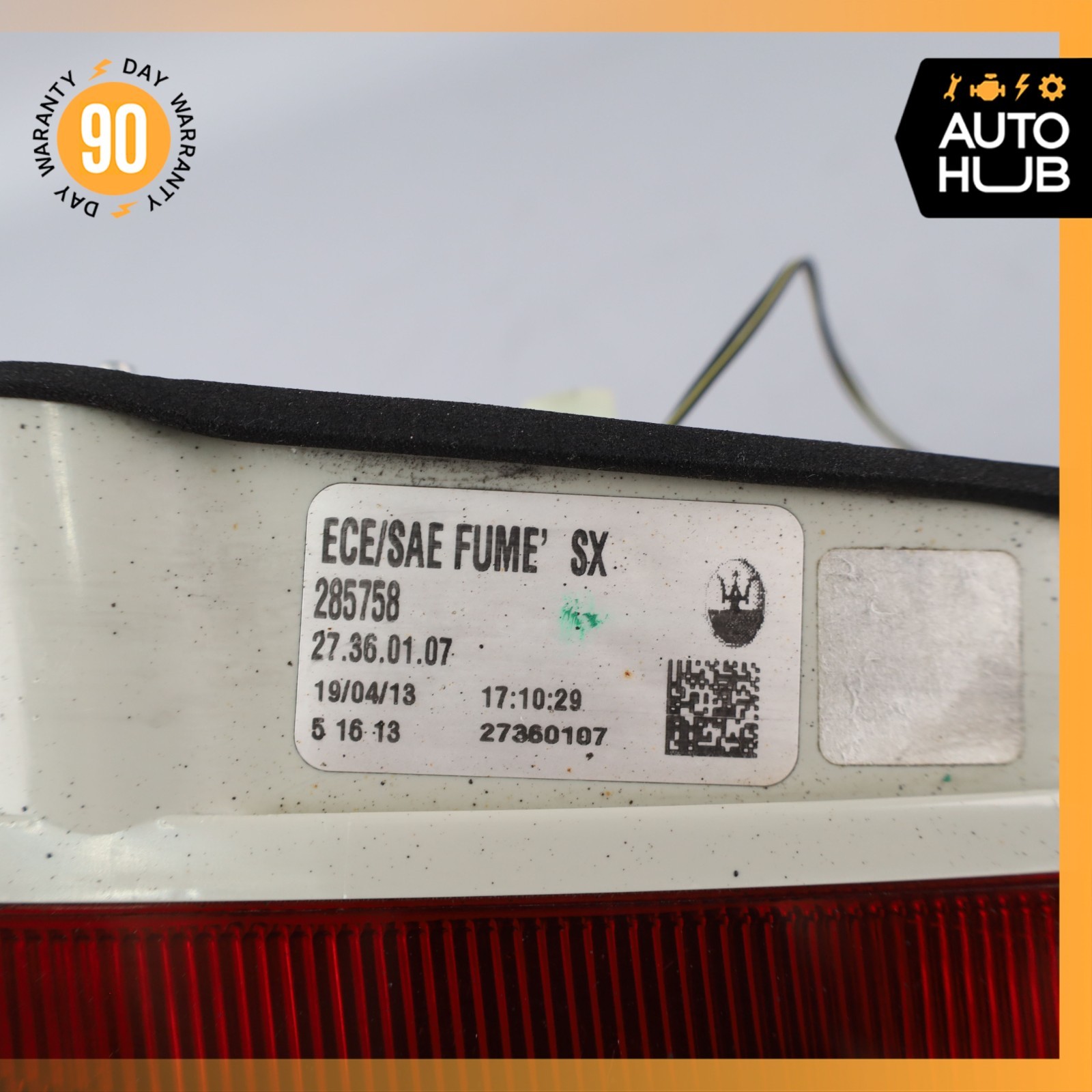 13-19 Maserati GranTurismo M145 Inner Tail Light Lamp Left Side 285758 OEM 60k