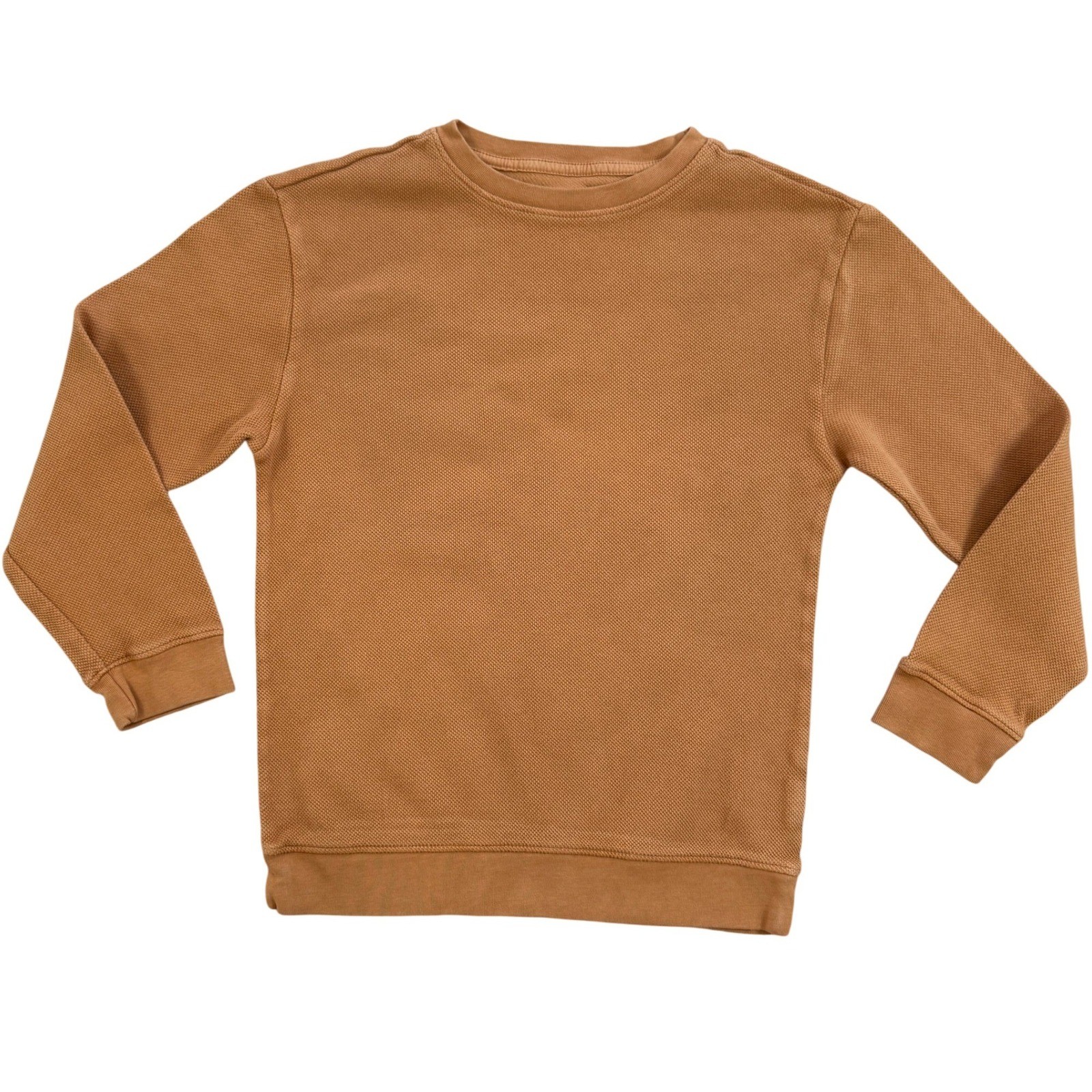 Cat & Jack Boys Brown Textured Cotton Crewneck Sweatshirt Size M 8 F00246264