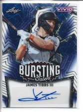 2025 LEAF VIVID JAMES TIBBS BURSTING WITH TALENT PRIMATIC RC AUTO 5/6 DODGERS