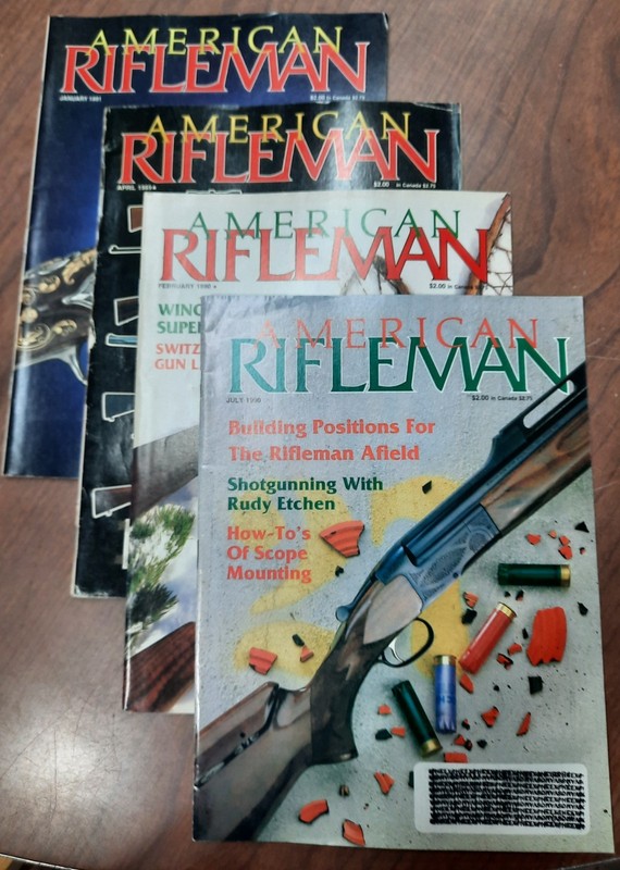 Vintage American Rifleman Magazine Lot of 4