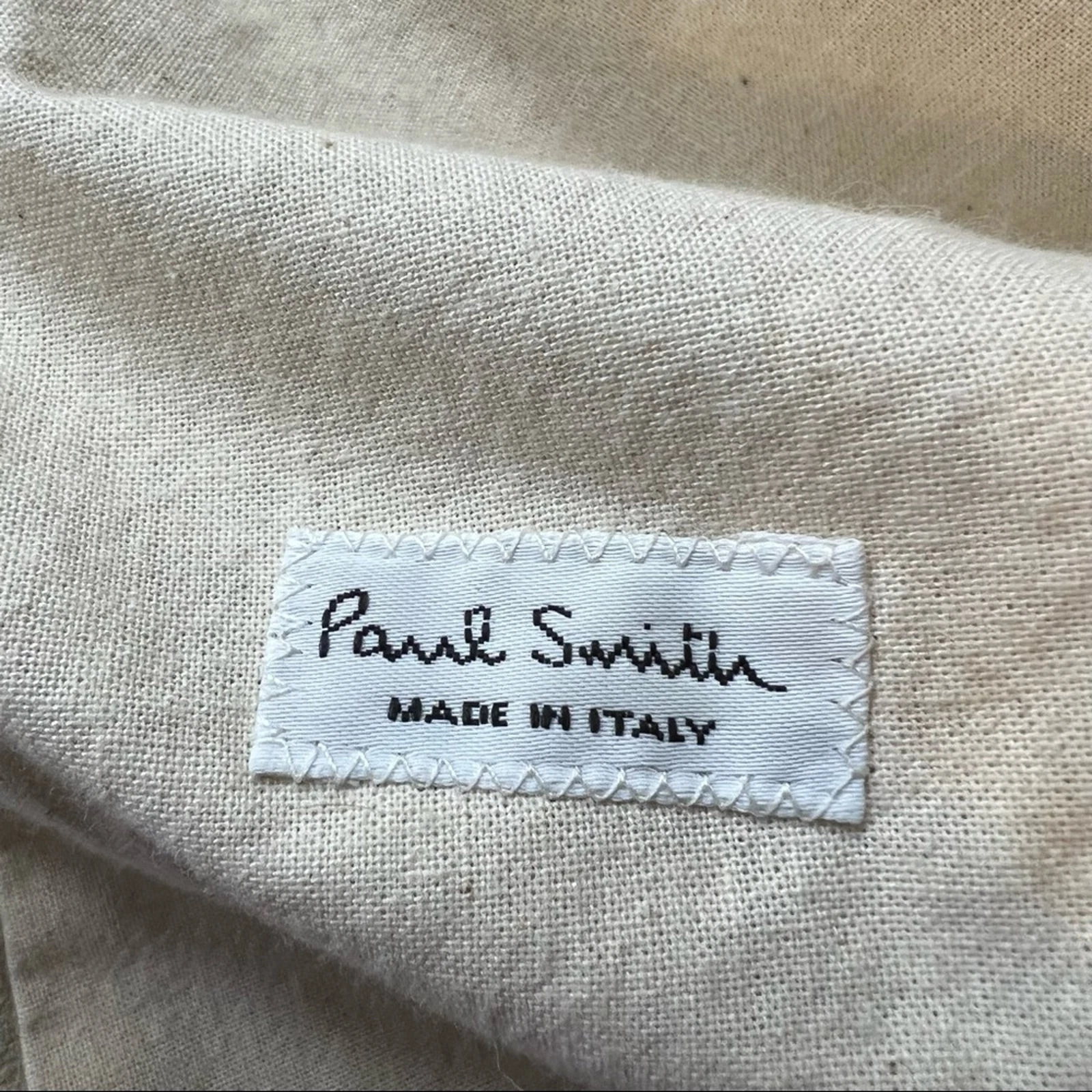 Paul Smith Leather Jacket Blazer Mens Medium 40 Taupe Made In Italy Sport Coat image 13
