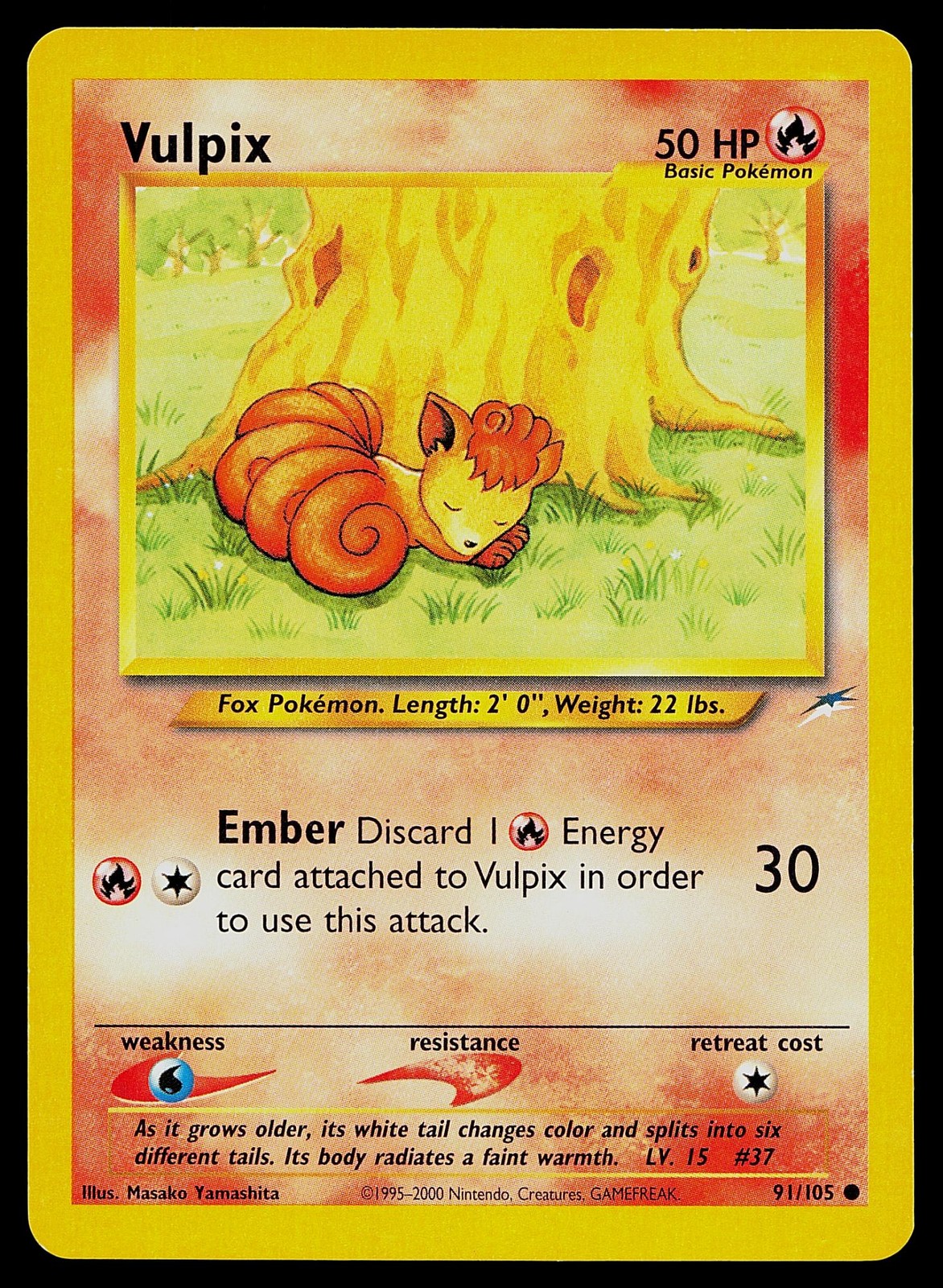 Pokemon Card Neo Destiny Vulpix 91/105 Common
