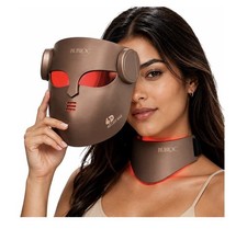 4D Wireless Red Light Therapy Mask for Face Neck with 400 LEDs Remote