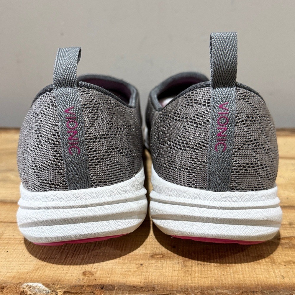 Vionic AMS Hydra slip on comfort shoes gray mesh women's 9 A10 image 8